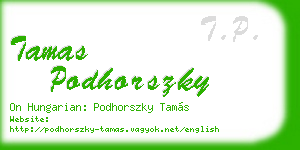 tamas podhorszky business card